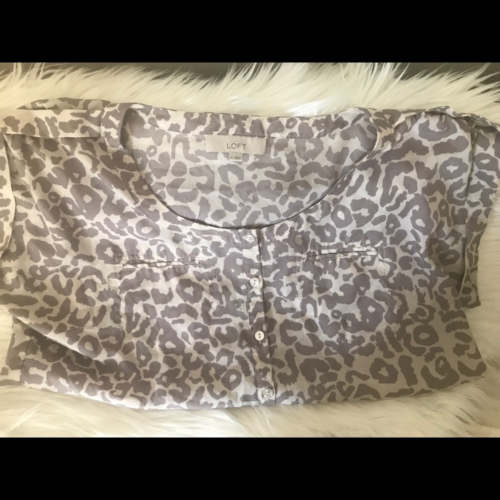 Loft cheetah print blouse